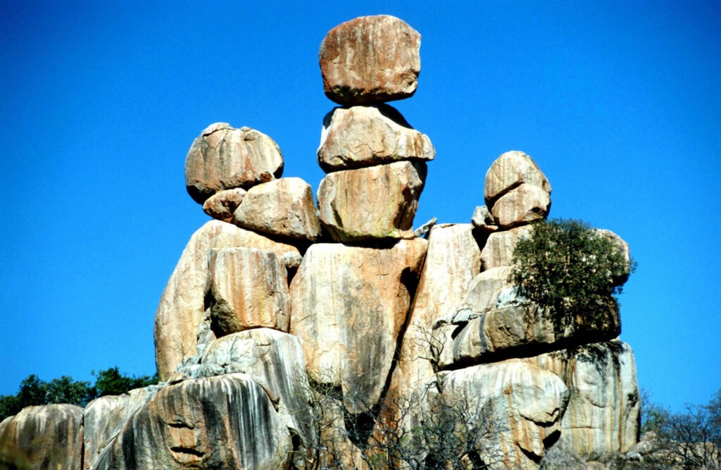 Mother and child rock formation,Matobo Hills