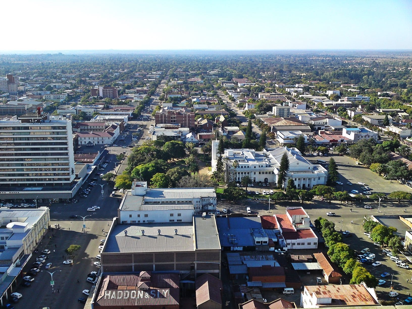 Ariel view of City of Bulawayo