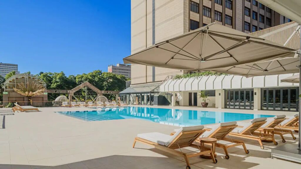 Pool view at the Hyatt Regency Harare The Meikles