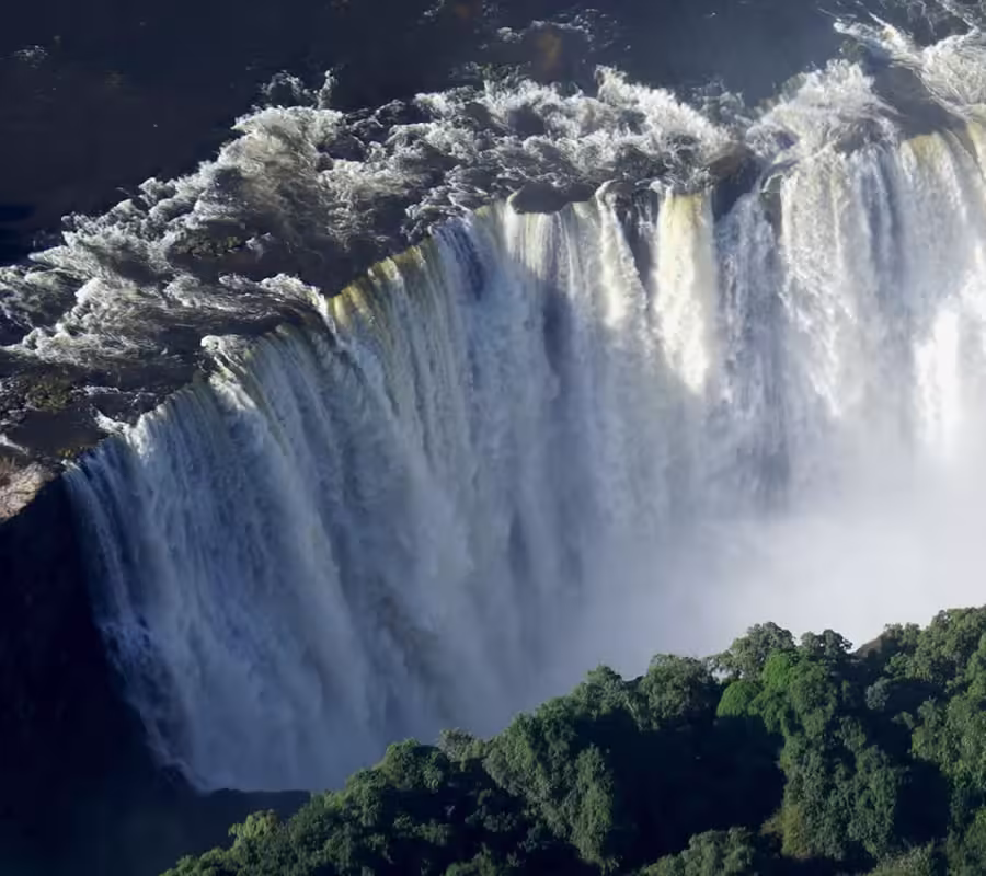 Ariel view of Victoria Falls